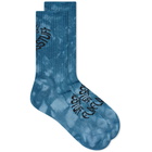 Flagstuff Men's Tie Dye Sock in Blue