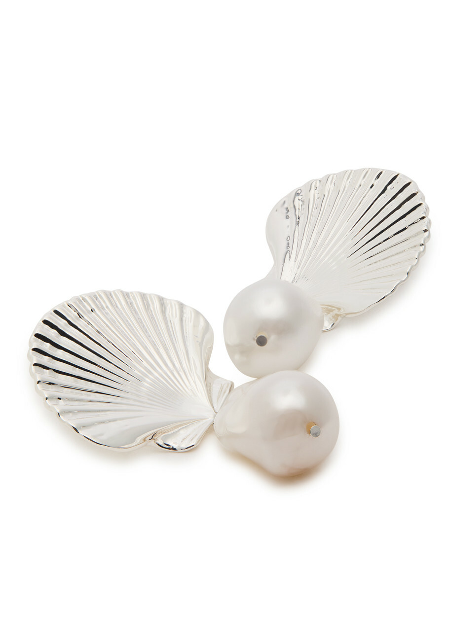 Eliou Scallop Silver-plated Drop Earrings - One Size