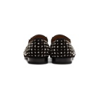 Christian Louboutin Black Suede Dandelion Spikes Loafers