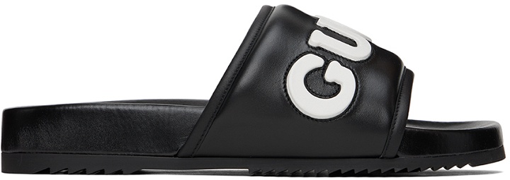 Photo: Gucci Black Leather Slides