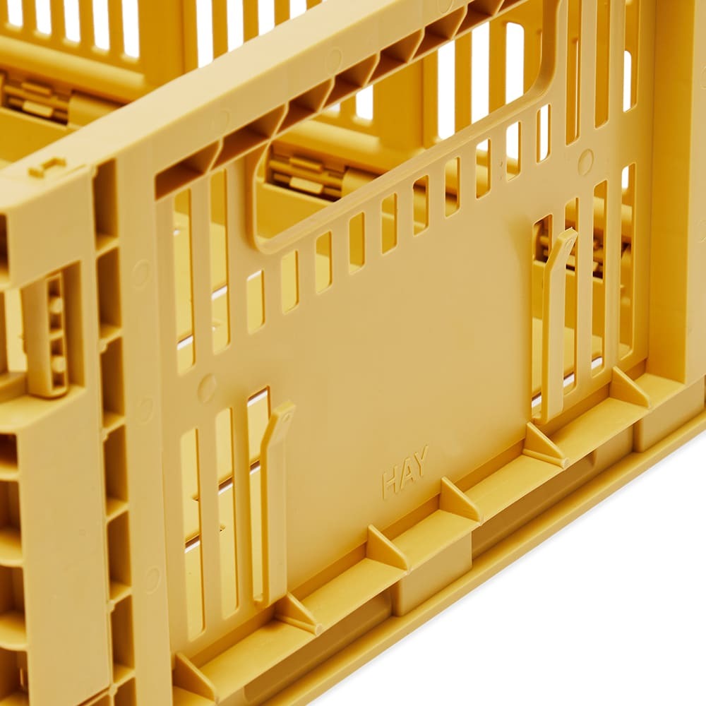 HAY Medium Recycled Colour Crate in Golden Yellow HAY