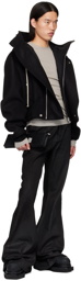 Rick Owens Black Porterville Cropped Alice Bomber Jacket