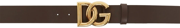 Photo: Dolce & Gabbana Brown Crossover Buckle Belt