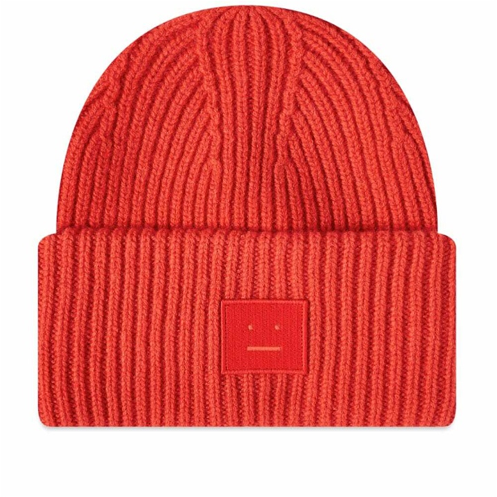 Photo: Acne Studios Pansy N Face Beanie in Sharp Red