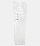 Bottega Veneta - Sequined lace gloves