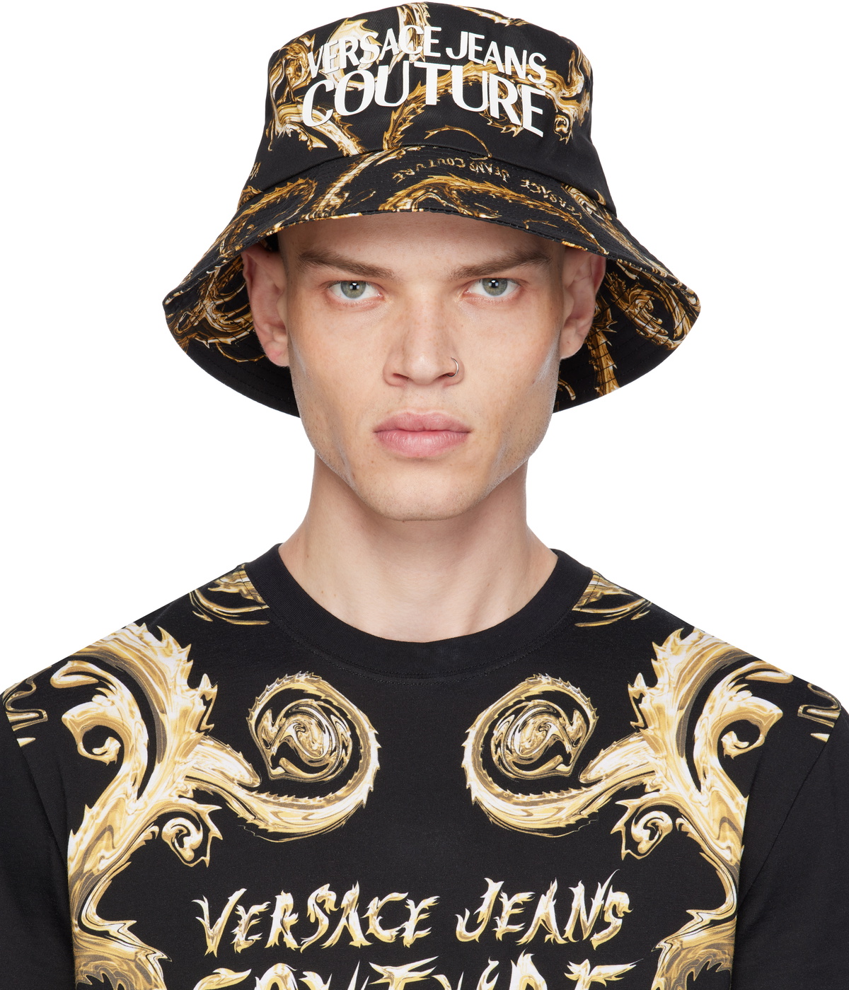 帽子 VERSACE JEANS COUTURE Bucket Hat Versace Jeans Couture Logo Bucket Hat for Men | US Online Store