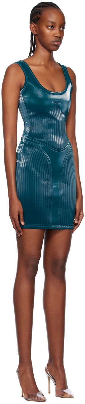 mugler blue dress Mugler star-print Ruched Dress | Blue