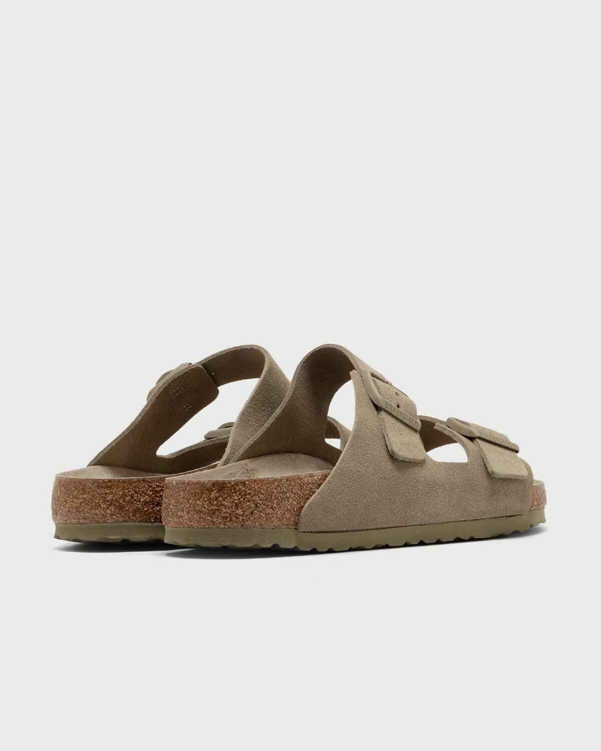 Birkenstock Arizona Suede Leather Sandals Green Birkenstock Arizona Soft Footbed Suede Leather Narrow Wmn  main image 2