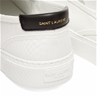 Saint Laurent Men's Venice Slip On Sneakers in Optic White/Black