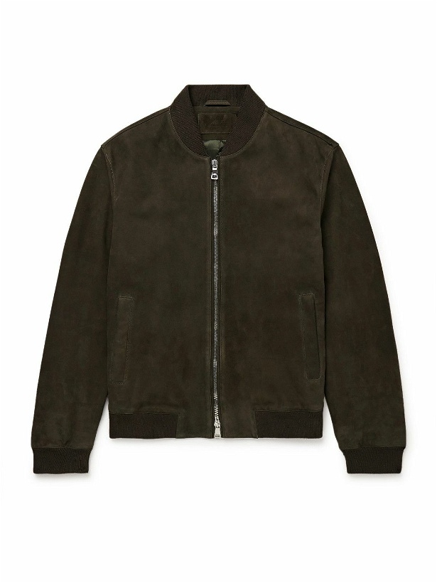 Photo: Mr P. - Suede Bomber Jacket - Green