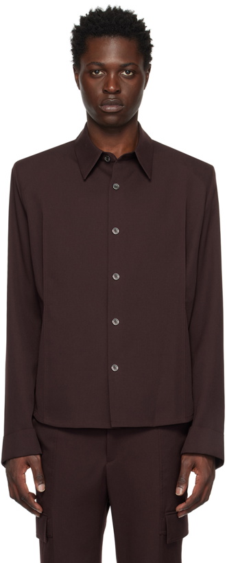 Photo: Wooyoungmi Brown Pleated Shirt