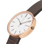 Uniform Wares - M40 PreciDrive Rose Gold-Tone and Leather Watch - Men - White