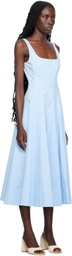 Staud Blue Wells Midi Dress