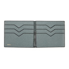 Valextra Blue Simple Grip Spring Wallet