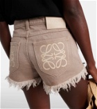 Loewe Paula's Ibiza Anagram frayed denim shorts