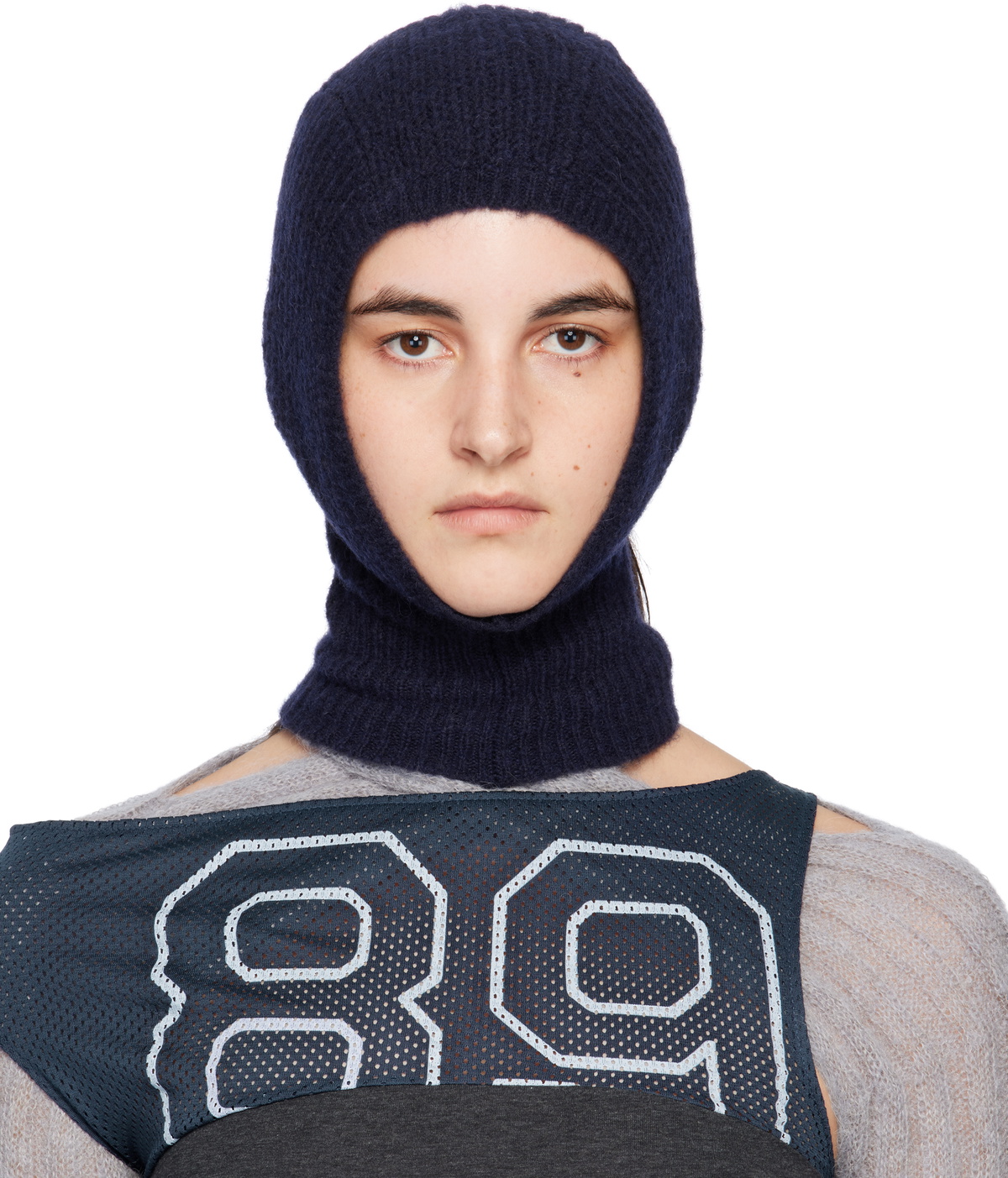 帽子 00s archive paloma wool balaclava y2k BUTTONS ANGELS-Grey balaclava with buttons – Paloma Wool
