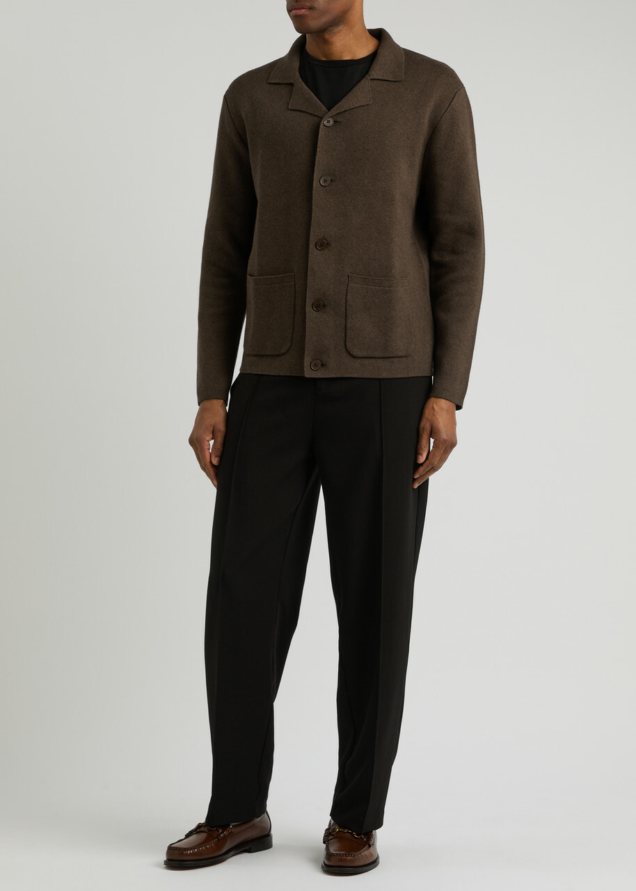 Wax London Wightman Cotton-blend Cardigan Brown