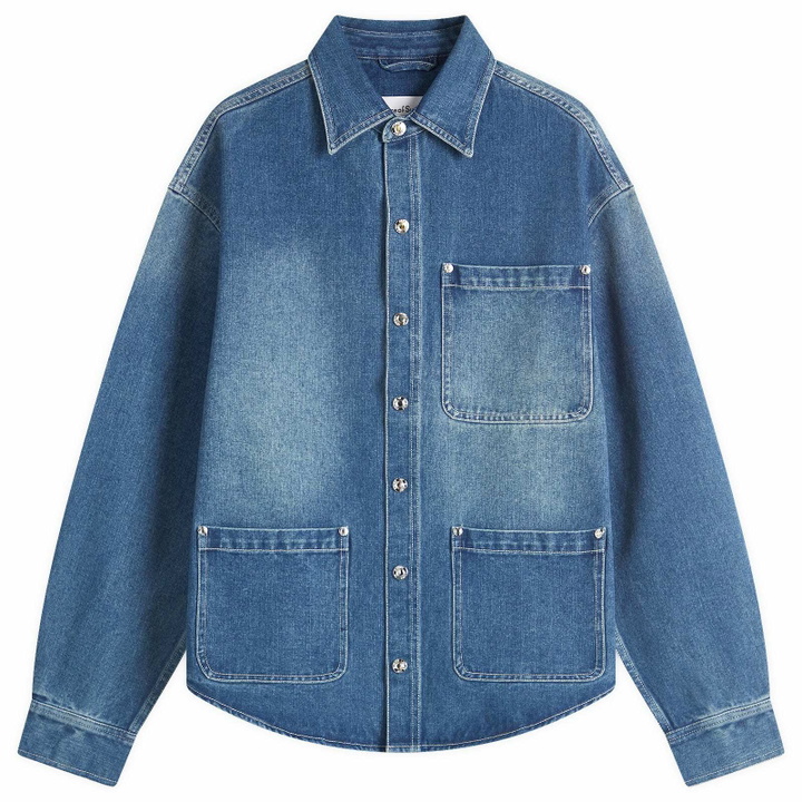Photo: House Of Sunny Women's Take a Trip Denim Shirt in Blue Wash