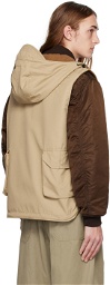 Engineered Garments Khaki Hooded Vest