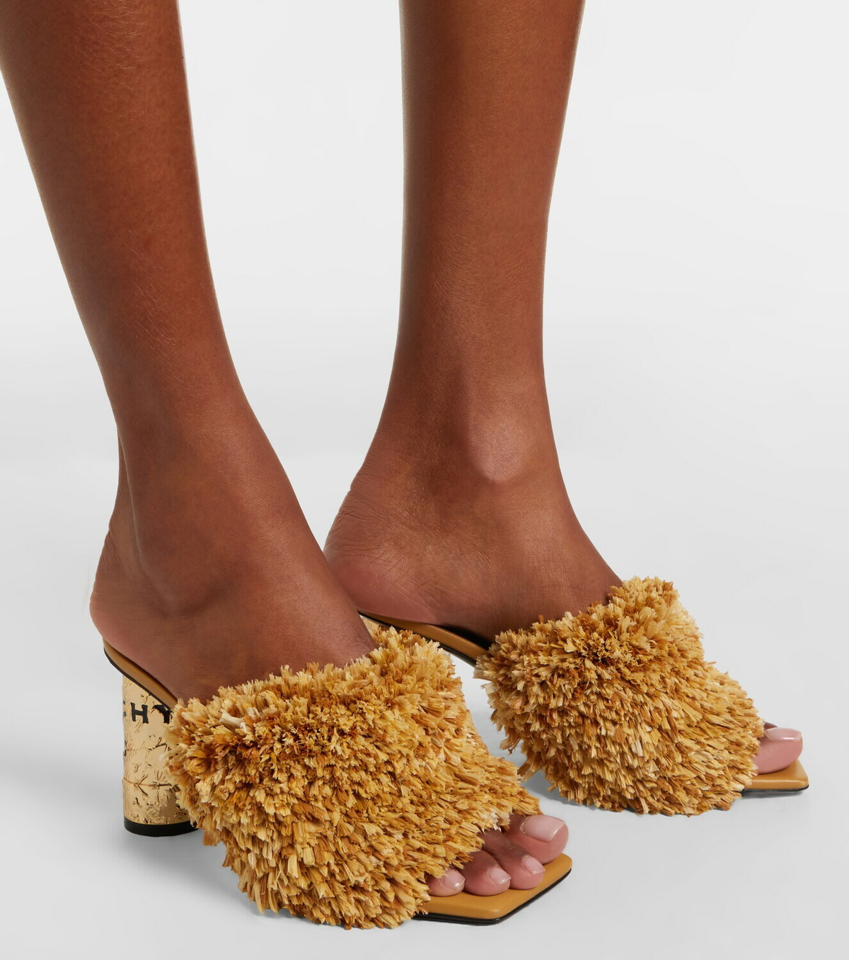 Givenchy Tape raffia-effect mules