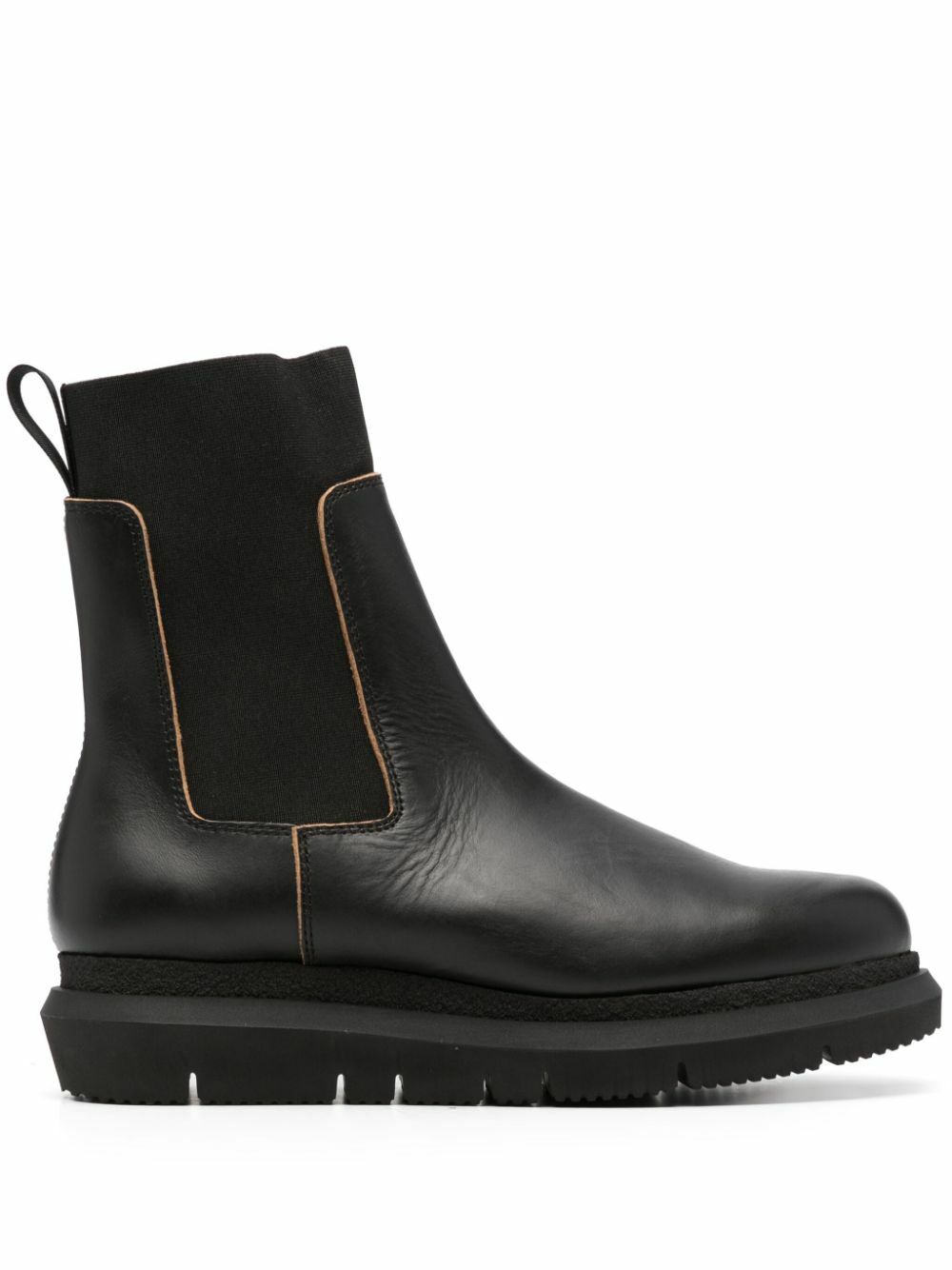 sacai Black Leather Chelsea Boots Sacai