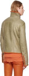Rick Owens Beige Bauhaus Jacket