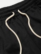 GUCCI - Tapered Logo-Jacquard Webbing-Trimmed Tech-Jersey Track Pants - Black