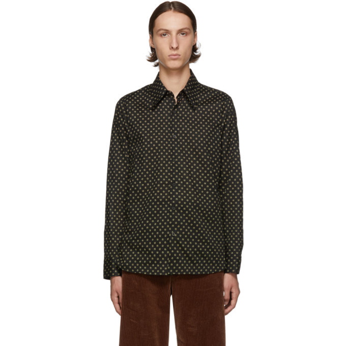 Photo: Dries Van Noten Black and Yellow Patterned Shirt