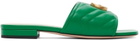 Gucci Green Quilted 'GG' Jolie Sandals