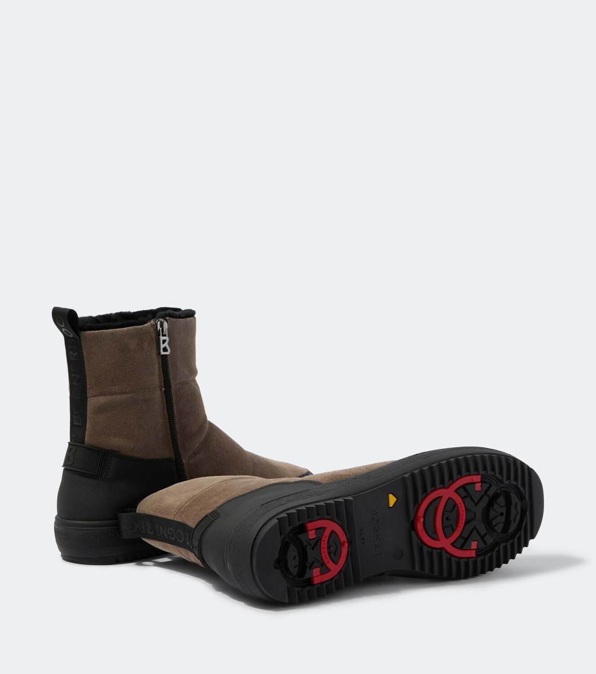 Bogner Shearling-lined suede ankle boots