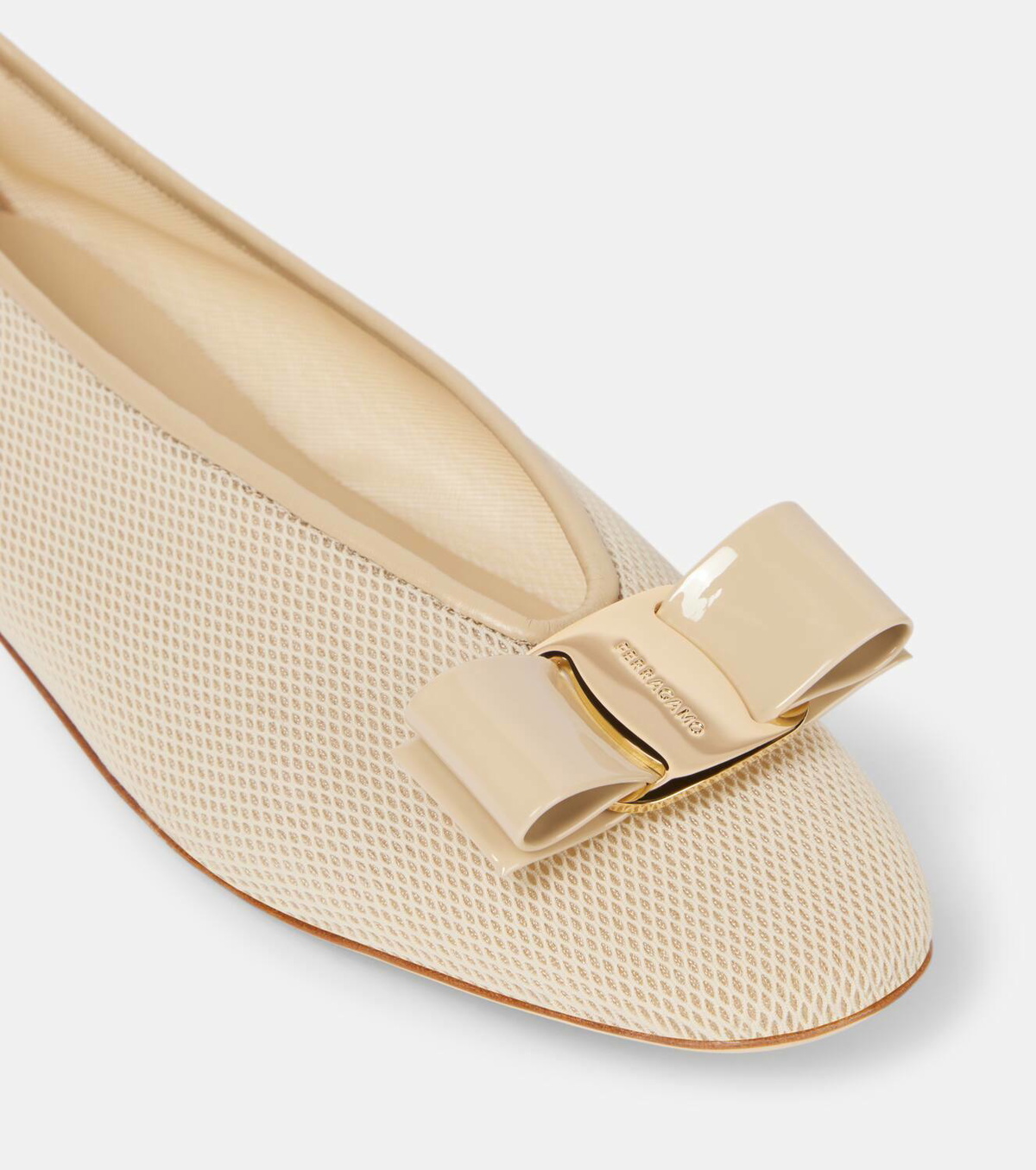 Ferragamo Leather Ballerina Flat main image 1