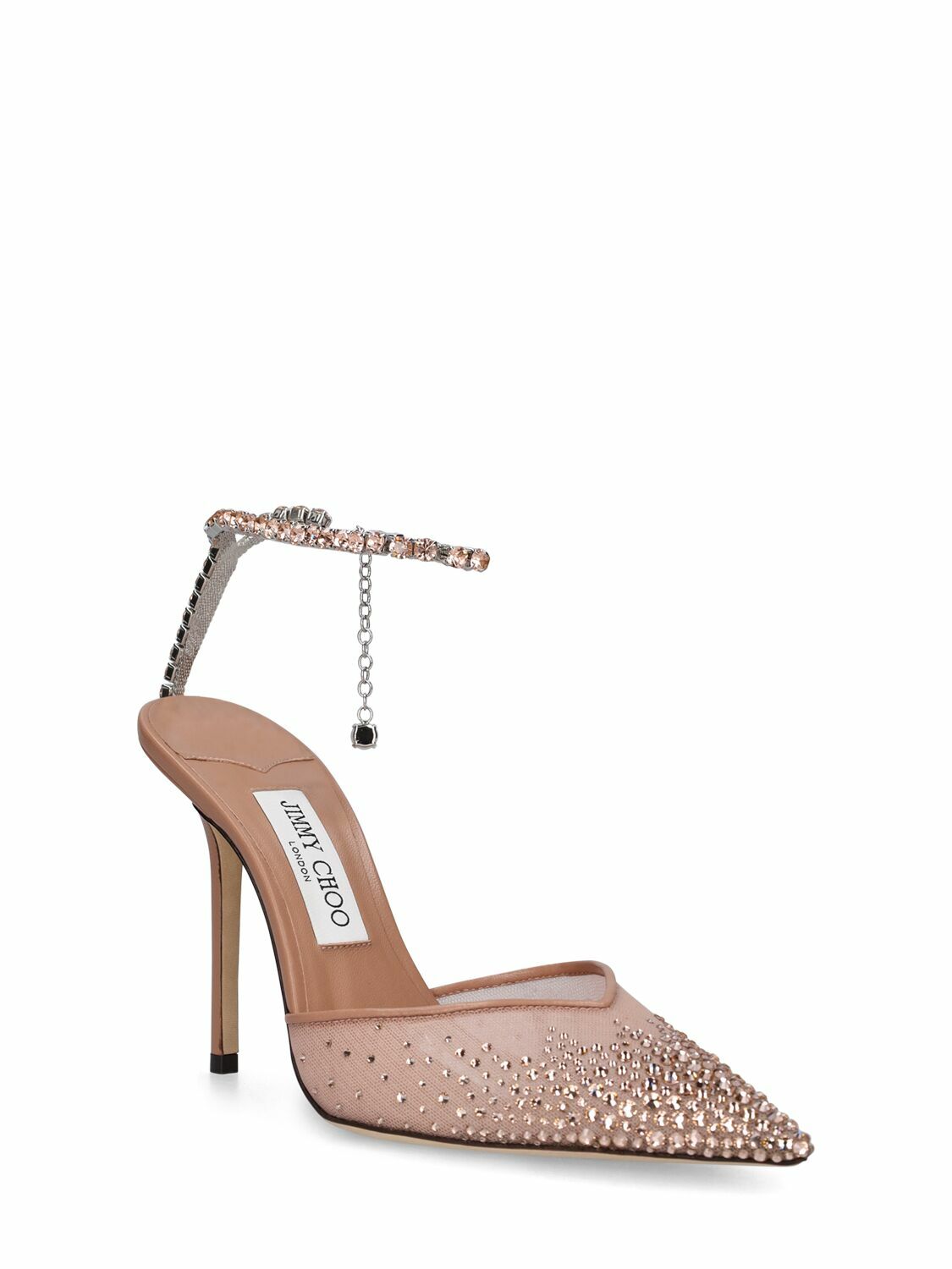 JIMMY CHOO - 100mm Saeda Mesh & Crystals Pumps Jimmy Choo