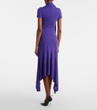 Acne Studios Asymmetric scarf-detail jersey midi dress