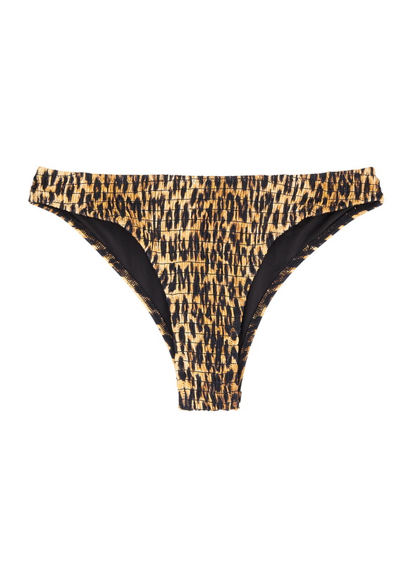 Photo: Damson Madder Leopard-print Smocked Bikini Briefs