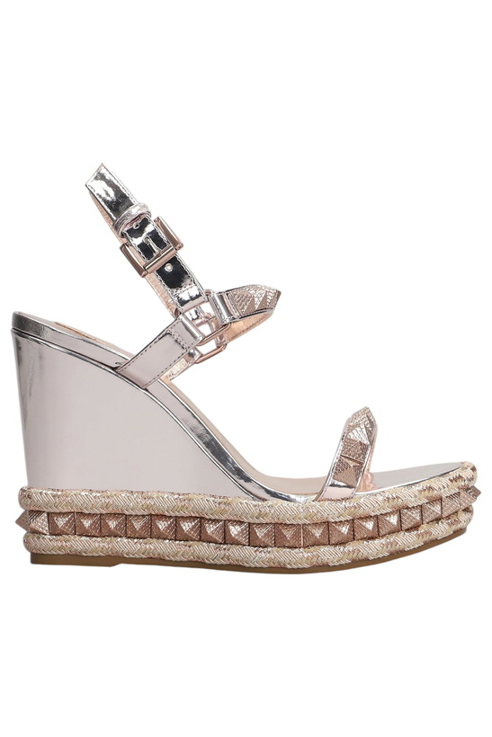 Photo: Christian Louboutin Pyraclou 110 Sandals In Rose-pink Leather