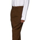 AMI Alexandre Mattiussi Brown Oversized Carrot Fit Trousers