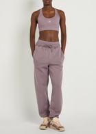 Adidas X Stella Mccartney Logo-print Cotton Sweatpants Purple