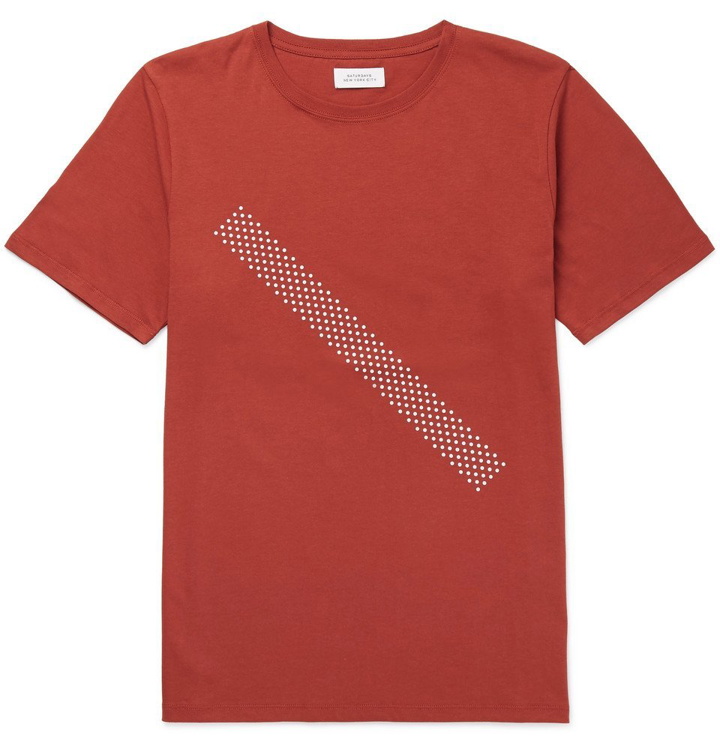 Photo: Saturdays NYC - Printed Cotton-Jersey T-Shirt - Men - Red