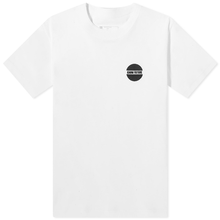 Photo: Sacai Men's Know Future Logo T-Shirt in White