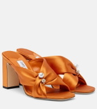 Jimmy Choo Rafi embellished satin mules