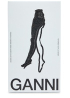 Ganni Butterfly Logo-jacquard Tights Black