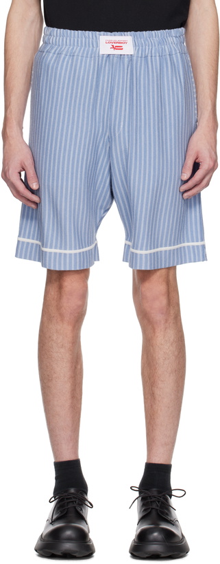 Photo: Charles Jeffrey LOVERBOY Blue Knitted Pyjama Shorts