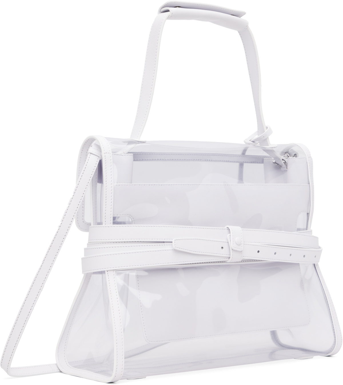 Moschino White 'Tie Me' Medium Bag