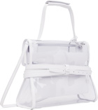 Moschino White 'Tie Me' Medium Bag