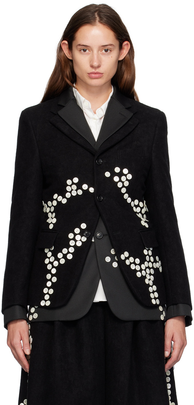 Comme des Garçons Homme Plus Black Layered Blazer