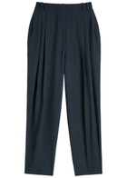 Tove Robena Pleated Wool Trousers Navy
