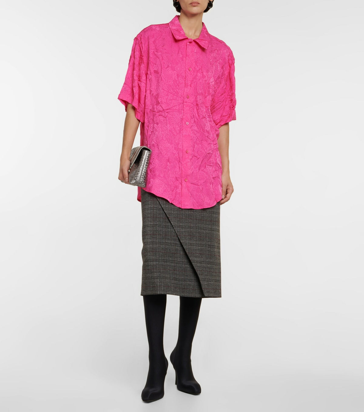 balenciaga floral shirt