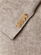 GIORGIO ARMANI - Mélange Linen-Blend Suit Jacket - Neutrals