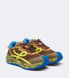 Loewe Pogo colorbocked mesh-trimmed sneakers