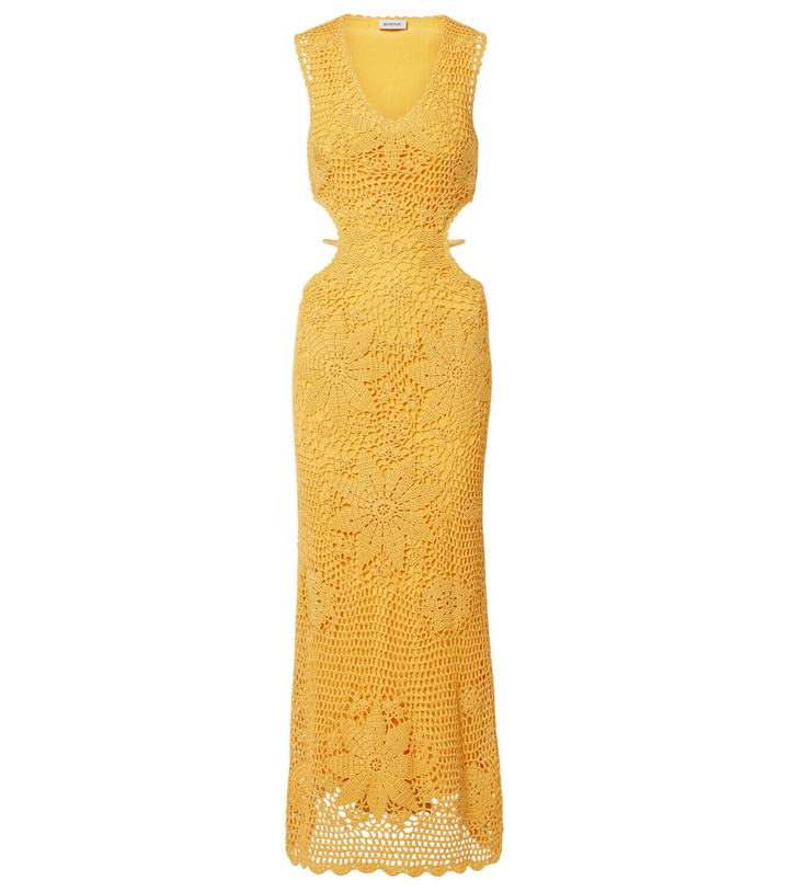 Photo: Simkhai Lyla crochet floral cotton maxi dress